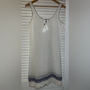 J. Crew white bohemian style dress size XXS